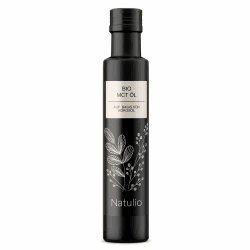 Natulio MCT-Öl 100% aus Bio Kokosöl kaltgepresst 250ml - unterstützt optimal bei ketogener-, Paleo-, veganer & Low-Carb-Ernährung - 60% C8 & 40% C10 - MCT Oil - MCT Öl Bio zertifiziert nach DE-ÖKO-006