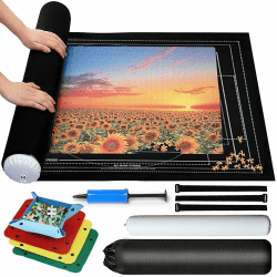MEISHANG Puzzle Roll Storage Mat,Puzzleunterlage 2000 Teile,Tragbare Puzzles Mat,Puzzleunterlage Puzzlematte,Roll Matte Puzzle,Jigsaw Mat,Puzzle Rolle Matte