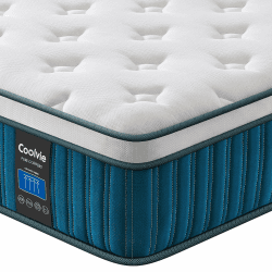 Coolvie Matratze 90 x 200 cm, Ergonomischer 7-Zonen Ortho Taschenfederkernmatratze Härtegrad H2 & H3, Federkernmatratze Höhe 26 cm, Öko-Tex Zertifiziert, Produziert Nach Deutschem Qualitätsstandard