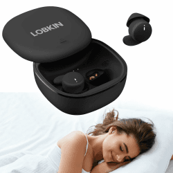LOBKIN Schlaf Ohrhörer, Mini In Ear Kopfhörer Bluetooth zum Schlafen, Kabellose Unsichtbare Kopfhörer für Schlaf, Sport, Yoga und Reisen (Schwarz)