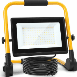 Aigostar LED Baustrahler 100W， 9000LM，LED Arbeitsleuchte mit Stecker，4M Kabel mit Schalter，IP65 Wasserdicht Baustellenlampe ，für Werkstatt oder Baustelle，Garage，6500K