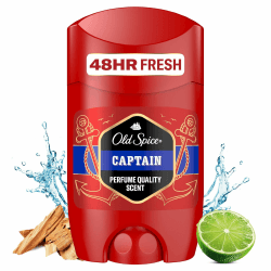 Old Spice Captain Deo Stick für Männer (50 ml), Herren, 48 h Frische, 0 % Aluminiumsalze, keine weißen Rückstände und gelben Flecken