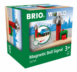 BRIO World 33754 - Magnetisches Glockensignal – Eisenbahnzubehör Holzeisenbahn – Kleinkinderspielzeug empfohlen für Kinder ab 3 Jahren