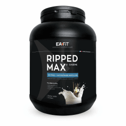 Eafit Ripped Max Casein, 750g, Vanille, Proteinreich, Zucker- und fettarm, Muskelwachstum, 100 Prozent mizellares Casein, High Amino Complex, Vitamin- und Mineralienquelle, Eafit Französische Marke