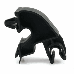 ROBUST CAR PARTS Clip Klammer Halter Motorhaube für Opel Corsa C, Combo C, Meriva A, Tigra Twintop - Schwarz, Kunststoff, Front-Oberseite