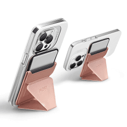 MOFT Magnetischer Handy Wallet Ständer, Veganem Leder Kartenhalter Stand Kompatibel mit Magsafe iPhone 16 15 14 13 12 Serie, 3 Betrachtungswinkel