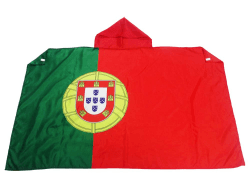 AZ FLAG - Umhangflagge Portugal - 150x90 cm - Portugiesische Cape Fahne 100% Polyester mit Messing-Ösen - 110g
