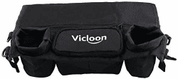 Vicloon Kinderwagen Taschen Organizer Getränkehalter Flaschenhalter Aufbewahrungstasche Schwarz