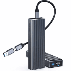 ORICO M.2 SSD Gehäuse [Werkzeuglos], NVMe Gehäuse USB 3.2 Gen2 10Gbps, M.2 SSD Gehäuse mit 2-in-1 Kabel, Aluminium NVMe M.2 Adapter für M-Key 2230/2242/2260/2280- BM2G2