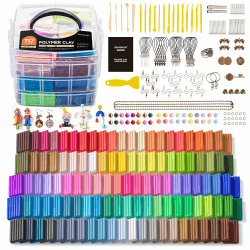 Shuttle Art Polymer Clay Set, 112 Knete Set, Modelliermasse ofenhärtend, Ton Set mit 112 Farben Backknete(je 20g), 20 Werkzeugen & 16 Arten Zubehör, Kinderknete, Modellierknete, Modelliermasse kinder