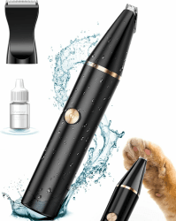 oneisall Pfotentrimmer für Hunde mit 2 Messerkopf, Paw Trim Pro dr Pfoten IPX7 Wasserdicht Hundepfoten Trimmer Leise Schermaschine Hund Katzen für Pfoten, Augen, Ohren, Gesicht, Körpe