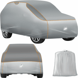 tectake® Auto Abdeckplane, Hagelschutz Autoplane, Autoabdeckung, wasserdichte Decke, atmungsaktiv, elastische Autogarage, Auto Zubehör mit Aufbewahrungstasche, für viele Modelle - Größe SUV/Van Big