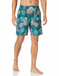 Amazon Essentials Herren Badehose, Schnell Trocknend, 23 cm S Korallenorange