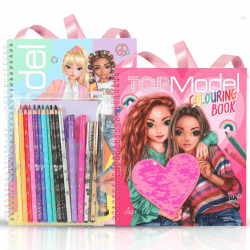TOPModel Malbuch-Set & das TOPModel Malbuch mit Pailletten: Kreativer Malspaß mit funkelnden Highlights – Dein perfektes Set für farbenfrohe und glitzernde Zeichnungen!