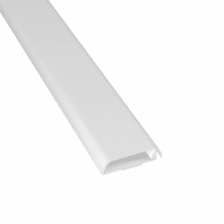 D-Line TV Kabelkanal, Fernsehkabel-Organiser, lackier, und überstreichbar, selbstklebend, einteiliges Design mit Scharnieren, 1x 60mm (B) x 15mm (H) x 40cm Länge - Weiß