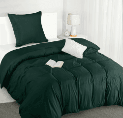 Utopia Bedding Bettwäsche 135x200 Set - Mikrofaser Bettbezug 135x200 cm + 1 Kissenbezug 80x80 cm - Smaragd