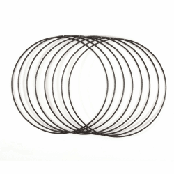 Vaessen Creative Metallringe Ø25cm, 3mm, Schwarz 8 Stücks