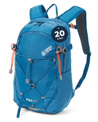 Terra Peak Wanderrucksack 20L Flex 20 Premium (klein) mit Rückenbelüftung, Trinksystem & Regenschutzhülle - Trekkingrucksack aus atmungsaktivem 3D Air Mesh Polyester - Outdoor Daypack mit Hüftgurt 20 Liter Blau