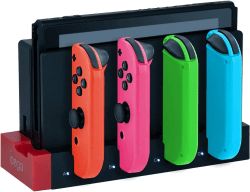 Mcbazel NS Switch Ladestation Joy Con Ladestation zum Aufladen mit LED-Anzeige für NS Switch Controller Ladegerät