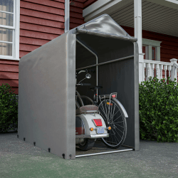 Thanaddo Fahrradgarage 100x187x160cm, Gartenschuppen Geräteschuppen Lagerzelt Carport Gerätezelt, Dunkelgrau