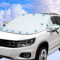 Frontscheibenabdeckung Auto, Abdeckung Windschutzscheibe Winter mit 10 Magnet Fixierung Faltbare Windschutzscheibenabdeckung für gegen Schnee, EIS, Frost, Staub, UV-Schutz
