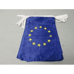 AZ FLAG - Fahnenkette Europäische Union 12 Meter Mit 20 Flaggen - 45x30 cm - Europa Girlande Flaggenkette 30 x 45 Cm