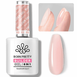 Born Pretty Builder Nail Gel - 8 in 1 Rose Nude Quick Builder Gel für Nägel In a Bottle Aufbaugel für Gelnägel Base Top Coat Poly-Nagelgel Verlängerungsgel Verstärkungsgel Nagelkleber Rose 15 ml (1er Pack)