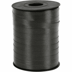 Kräuselband, B: 10 mm, schwarz, glänzend, 250m