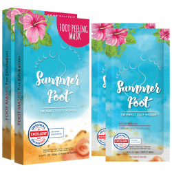 Summer Foot - Foot Peeling Mask (2 Pairs) - Dermatologically Tested in Germany - Exfoliating Foot Peel Mask for Baby Soft Feet with Natural Extracts