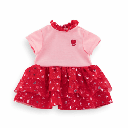 Ma Crolle Kleid, Herzblatt, für alle 36cm MaCorolle Ankleidepuppen, Puppenkleidung, Puppenzubehör, ab 4 Jahren