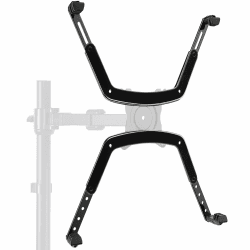 HUANUO Non-VESA Monitor Arm Mount Kit für 17-27 Zoll LED/LCD/OLED Bildschirme ohne VESA Löcher，Konvertiert zu Monitor Halterung mit 75mm VESA Platte，Included All Installation Accessories
