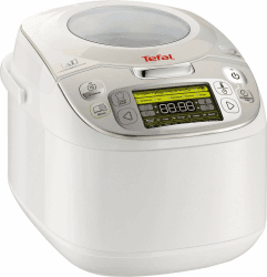 Tefal RK8121 Multikocher 45in1 | 45 automatische Kochprogramme | Verzögerter Start | Warmhaltefunktion | Große Kapazität (5L) | Edelstahl | LC-Display | Rezeptbuch und Zubehör
