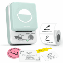 SUPVAN Etikettendrucker, T50M Plus Bluetooth Etikettiergerät, Mini Beschriftungsgerät Selbstklebend für Einzelhandel, Büro, Supermarkt, Labeldrucker Kompatibel with iOS & Android