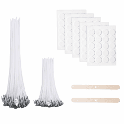 Bolosa 100 Stück Kerzendocht, Dochte für Kerzen Gießen, Kerzendocht Kaufen, Kerzendochte für Dicke Kerzen, Kerzen Selber Machen Set, DIY Kerzen Docht Set, Kerzendochte für Kerzen Dochte 10/20cm(A