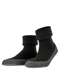 FALKE Herren Cosyshoe M Hp Wolle Rutschhemmende Noppen Stoppersocken 43/44 EU Schwarz Black 3000