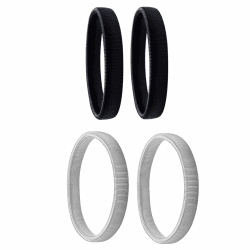 Anti Rutsch Armband,2 Paar Ärmelhalter Damen und Herren Hemd Ärmelhalter Elastische Metallarmbänder für Langarmshirt Metall Elastisch Bracelet Sleeve Holders Armband für Kellner Schwarz Silber