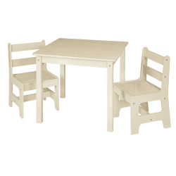 WOLTU Kindertisch mit 2 Stühlen, Maße:60x60x55cm, Sitzgruppe für Kinder Vorschüler Kindermöbel SG001