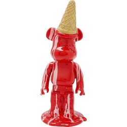 Kare Design Deko Figur Gelato Bear, Rot, Bär, Polyresin, 40x16x15cm (H/B/T)