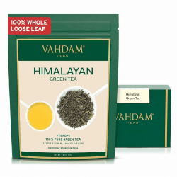 VAHDAM, Himalayan Green Tea (100g) 100% Reiner Grüntee Aus Den Hochlandplantagen | Glutenfrei | Frisch & Direkt Von Der Heißen/Eistee-VAHDAM, Himalaya-Grünteeblätter (50 +