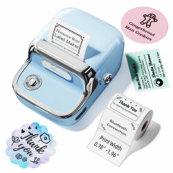 Phomemo M150 Etikettendrucker, Bluetooth Etikettiergerät Beschriftungsgerät Thermo Barcode Drucker für Einzelhandel, Büro, Label Printer Kompatibel mit Telefonen & PC, Druckgröße 20-50 mm