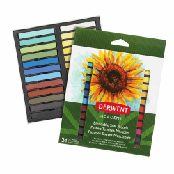 Derwent Academy Weiche Pastellkreide, 24 Stück, hochwertig, 98216