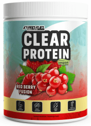 Clear Protein Vegan 360g RED BERRY FUSION, unglaublich leckerer & erfrischender Protein-Drink, vegane Clear Whey Protein/Iso Clear Alternative mit hochwertigem Erbsenproteinhydrolysat, 56% Protein