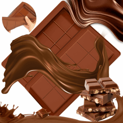 2 Stück Schokoladenform Silikon Tief,Silikonform Schokolade Dubai Schokolade Form Antihaft-Formen Bpa-Freie Tief Schokolade Form Dubai Schokolade Form Perfekt für Schokolade Praline SüßIgkeiten