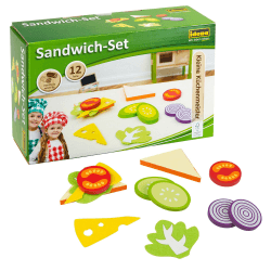 Idena 4100105 Kleine Küchenmeister Sandwich Set aus Holz