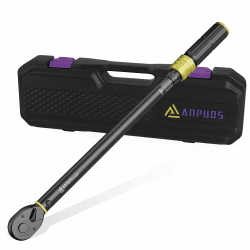 ANPUDS Drehmomentschlüssel 1/2 Zoll, 50-350 Nm Drehmomentschlüssel, ±3% Fehlergenauigkeit mit 72 Zähne Ratschenkopf, Tragbare Aufbewahrungsbox, Drehmoment-Schlüssel für Auto, LKW, Traktor