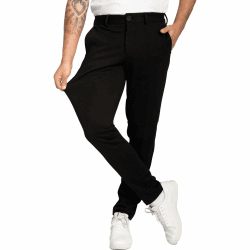Performance Pants Herren - Stilvolle Slim Fit Herren Hosen Stretch - Hosen Herren Stretch - Angenehme Praktische Männer Hosen für Business & Freizeit - Bequeme Stoffhose Herren 38W / 30L Schwarz
