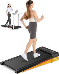HomeFitnessCode 4 in 1 Laufband mit Neigung - Walking Pad für Zuhause mit 5% Steigung 1-8 Km/h Untertisch Elektrisch Laufpad Walking Band