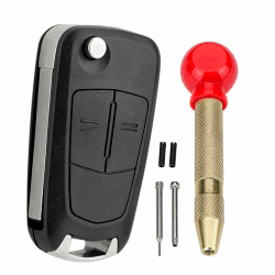 2 Tasten für Vauxhall Corsa Astra H Zafira B Vectra C Corsa D Signium Opel Schlüsselanhänger Gehäuse Mit Werkzeug zum Entfernen und Ersetzen von Stiften