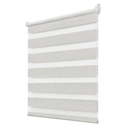 Deswell Doppelrollo Klemmfix ohne Bohren Leinen B65 x H110 cm (Stoffbreite 61cm) Rollos für Fenster ohne Bohren für Fenster mit Lichtdurchlässig & Verdunkelnd/Höhe Stufenlos Verstellbar B65 x H110 cm Leinen