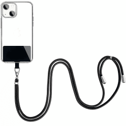 FYISWHO Handykette Universal,Einstellbar Halskette für doogee x98 x97 x96 x95 x93 n50 n40 n30 n20 pro,Handyband Handy Kette für oukitel c35 c33 c32 c31 c25 c22 c23 c21 c19 c18 c17 pro (Black)